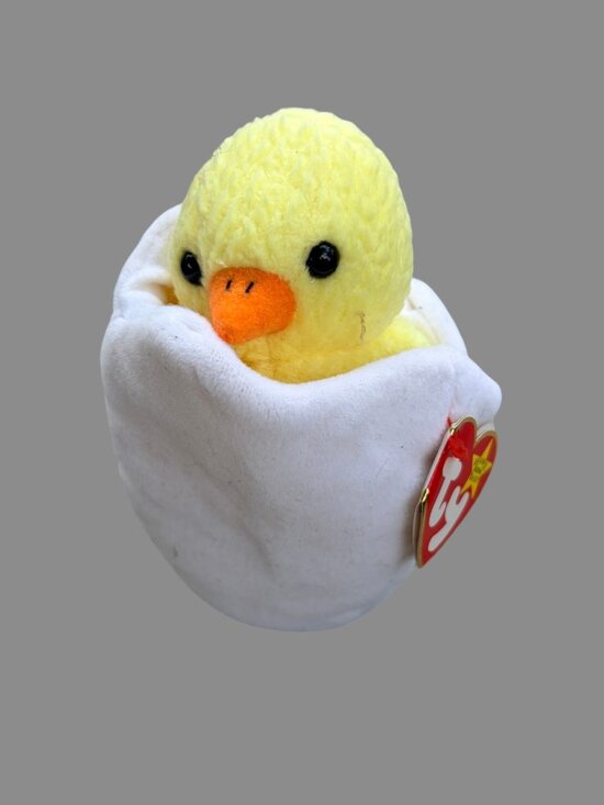 Ty Other - Ty Beanie Baby Eggbert Chick in Egg Plush 1999 w/ Hang Tag Easter Collectible